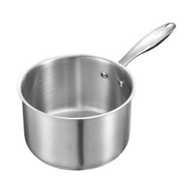 VEVOR 2.5 QT Saucepan with Steamer, Stainless Steel Saucepan with Glass Lid, Multipurpose Nonstick Stainless Steel Sauce Pot with Ergonomic Handl
